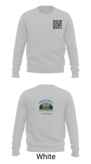 Crew Neck Sweatshirt, Deck Dr’s Decks and Fences, , Teamtime, Team time, sublimation, custom sports apparel, team uniforms, spirit wear, spiritwear, sports uniforms, custom shirts, team store, custom team store, fundraiser sports, apparel fundraiser
