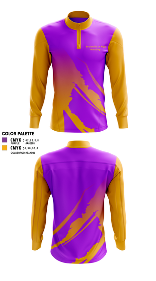 Quarter Zip Jacket, Taylorville Jr High, Wrestling, Teamtime, Team time, sublimation, custom sports apparel, team uniforms, spirit wear, spiritwear, sports uniforms, custom shirts, team store, custom team store, fundraiser sports, apparel fundraiser