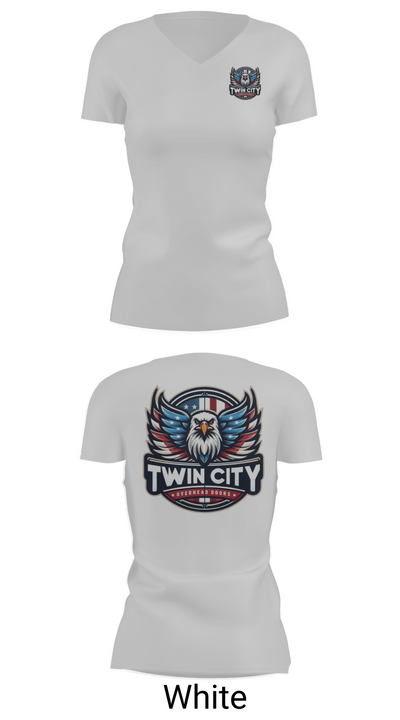 Twin City Overhead Door 66007785 Women's Short Sleeve V-neck Shirt - 19