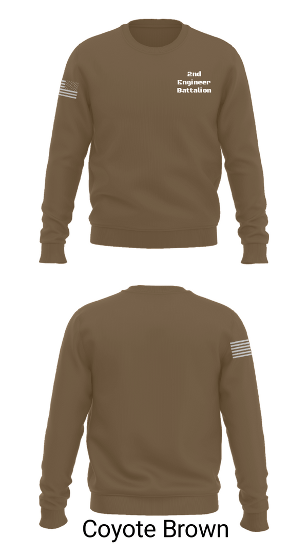 Crew Neck Sweatshirt, 2nd Engineer Battalion, Army, Teamtime, Team time, sublimation, custom sports apparel, team uniforms, spirit wear, spiritwear, sports uniforms, custom shirts, team store, custom team store, fundraiser sports, apparel fundraiser