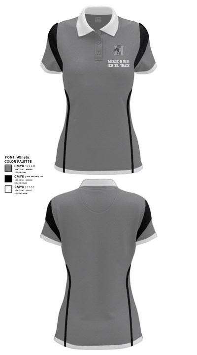 Meade High School Track 444243 Women's Short Sleeve Performance Polo  - 26