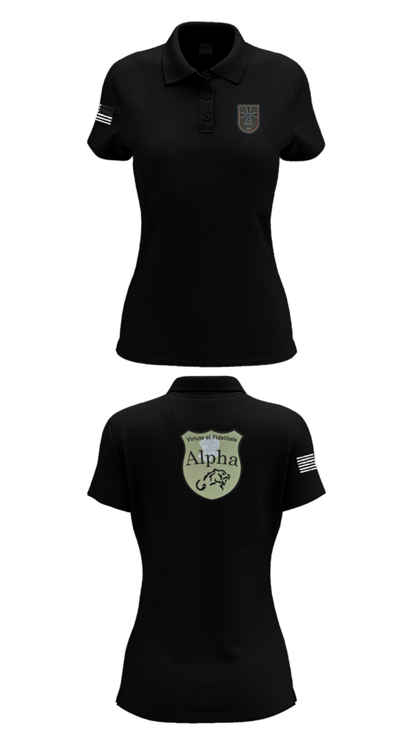 Womens Short Sleeve Performance Polo, 4./401 PzGrenBtl, Army, Teamtime, Team time, sublimation, custom sports apparel, team uniforms, spirit wear, spiritwear, sports uniforms, custom shirts, team store, custom team store, fundraiser sports, apparel fundraiser