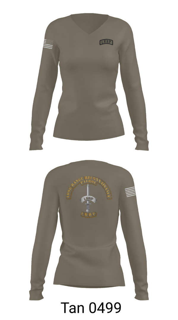 Womens Long Sleeve Vneck Shirt, 1/506 Inf, CSC, LRRP, , Teamtime, Team time, sublimation, custom sports apparel, team uniforms, spirit wear, spiritwear, sports uniforms, custom shirts, team store, custom team store, fundraiser sports, apparel fundraiser
