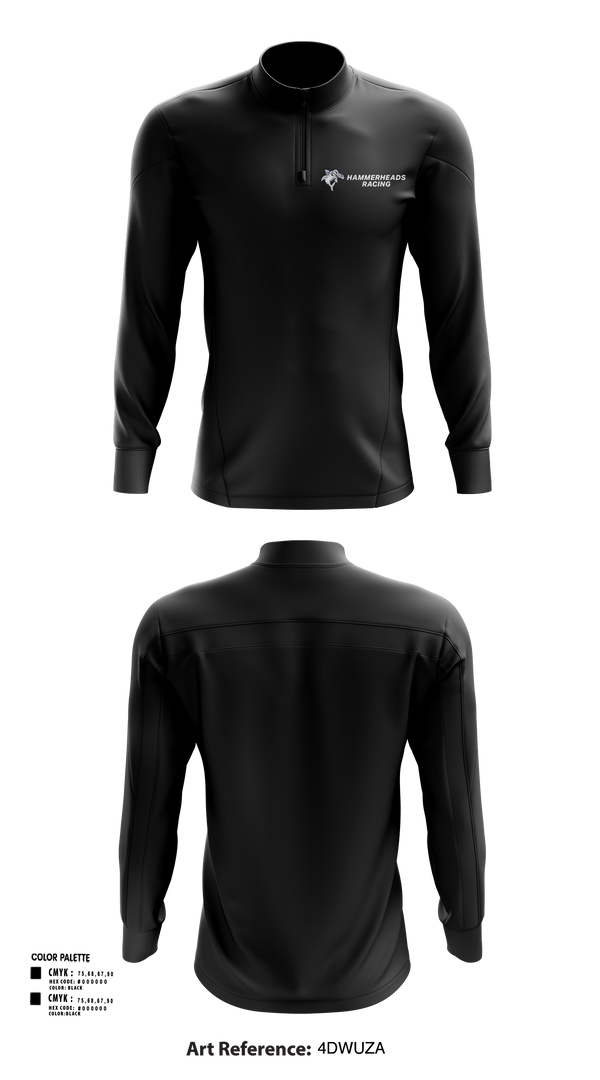 Quarter Zip Jacket, Hammerheads Racing, Spirit Store, Teamtime, Team time, sublimation, custom sports apparel, team uniforms, spirit wear, spiritwear, sports uniforms, custom shirts, team store, custom team store, fundraiser sports, apparel fundraiser