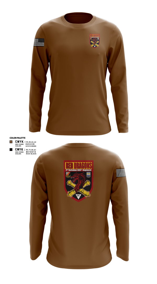 Long Sleeve Performance Shirt, 2-306th FAR, Army, Teamtime, Team time, sublimation, custom sports apparel, team uniforms, spirit wear, spiritwear, sports uniforms, custom shirts, team store, custom team store, fundraiser sports, apparel fundraiser