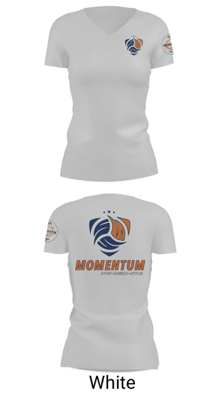 Women's Short Sleeve Vneck Shirt, Momentum Volleyball Club, Women's Volleyball, Teamtime, Team time, sublimation, custom sports apparel, team uniforms, spirit wear, spiritwear, sports uniforms, custom shirts, team store, custom team store, fundraiser sports, apparel fundraiser