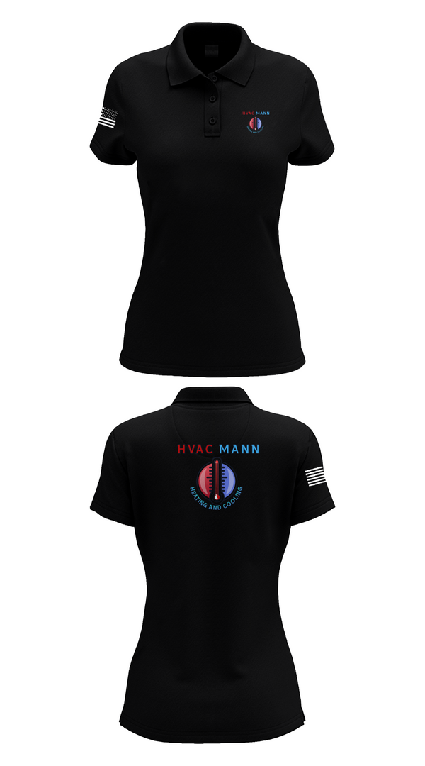 Womens Short Sleeve Performance Polo, Hvacmannllc, , Teamtime, Team time, sublimation, custom sports apparel, team uniforms, spirit wear, spiritwear, sports uniforms, custom shirts, team store, custom team store, fundraiser sports, apparel fundraiser