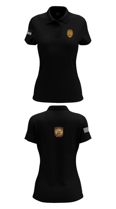 4th Law Enforcement Battalion Bravo Company 77737735 Women's Short Sleeve Performance Polo  - 35