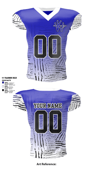 Football Jersey, Ketchum Warriors, Football, Teamtime, Team time, sublimation, custom sports apparel, team uniforms, spirit wear, spiritwear, sports uniforms, custom shirts, team store, custom team store, fundraiser sports, apparel fundraiser