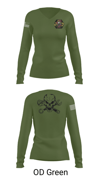 Women's Long Sleeve Vneck Shirt, 51st Chem, Army, Teamtime, Team time, sublimation, custom sports apparel, team uniforms, spirit wear, spiritwear, sports uniforms, custom shirts, team store, custom team store, fundraiser sports, apparel fundraiser