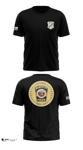 Old School Cotton Feel Shirt, Swampscott Police, Police, Teamtime, Team time, sublimation, custom sports apparel, team uniforms, spirit wear, spiritwear, sports uniforms, custom shirts, team store, custom team store, fundraiser sports, apparel fundraiser