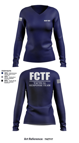 Womens Long Sleeve Vneck Shirt, FCTF TRT, Police, Teamtime, Team time, sublimation, custom sports apparel, team uniforms, spirit wear, spiritwear, sports uniforms, custom shirts, team store, custom team store, fundraiser sports, apparel fundraiser
