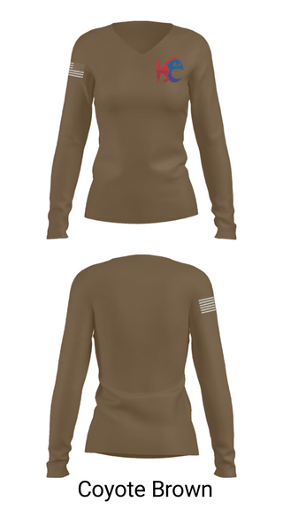 Women's Long Sleeve Vneck Shirt, Killer Guppies, Wrestling, Teamtime, Team time, sublimation, custom sports apparel, team uniforms, spirit wear, spiritwear, sports uniforms, custom shirts, team store, custom team store, fundraiser sports, apparel fundraiser