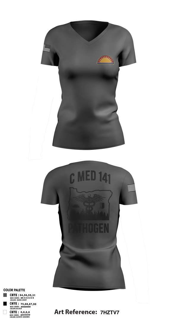 Womens Short Sleeve Vneck Shirt, C Med, National Guard, Teamtime, Team time, sublimation, custom sports apparel, team uniforms, spirit wear, spiritwear, sports uniforms, custom shirts, team store, custom team store, fundraiser sports, apparel fundraiser