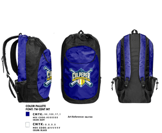Gear Bag, Culpeper Little League, Baseball, Teamtime, Team time, sublimation, custom sports apparel, team uniforms, spirit wear, spiritwear, sports uniforms, custom shirts, team store, custom team store, fundraiser sports, apparel fundraiser
