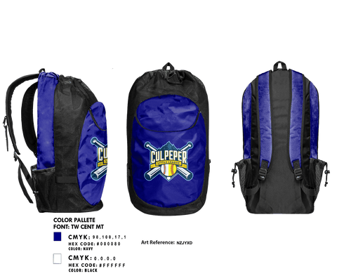 Gear Bag, Culpeper Little League, Baseball, Teamtime, Team time, sublimation, custom sports apparel, team uniforms, spirit wear, spiritwear, sports uniforms, custom shirts, team store, custom team store, fundraiser sports, apparel fundraiser