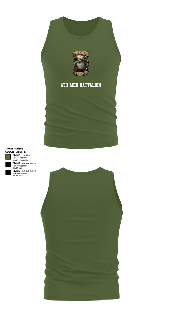 Tank Top, 4th Med Battalion, Marines, Teamtime, Team time, sublimation, custom sports apparel, team uniforms, spirit wear, spiritwear, sports uniforms, custom shirts, team store, custom team store, fundraiser sports, apparel fundraiser