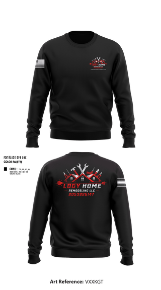 Crew Neck Sweatshirt, Logy home construction & renovation LLC, , Teamtime, Team time, sublimation, custom sports apparel, team uniforms, spirit wear, spiritwear, sports uniforms, custom shirts, team store, custom team store, fundraiser sports, apparel fundraiser