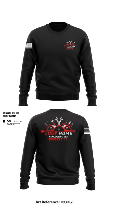 Crew Neck Sweatshirt, Logy home construction & renovation LLC, , Teamtime, Team time, sublimation, custom sports apparel, team uniforms, spirit wear, spiritwear, sports uniforms, custom shirts, team store, custom team store, fundraiser sports, apparel fundraiser
