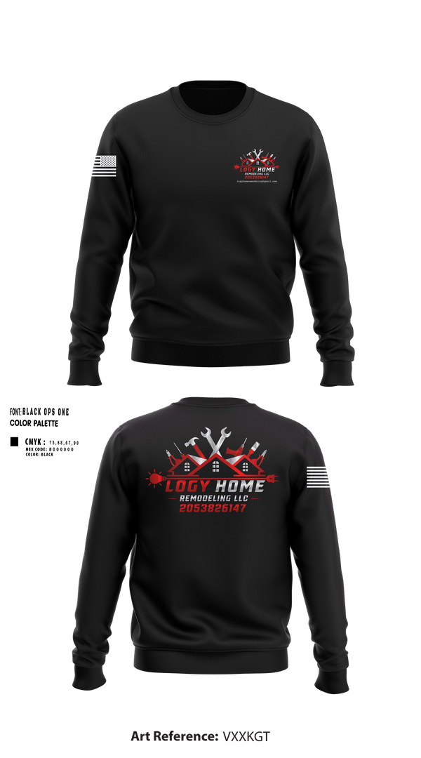 Crew Neck Sweatshirt, Logy home construction & renovation LLC, , Teamtime, Team time, sublimation, custom sports apparel, team uniforms, spirit wear, spiritwear, sports uniforms, custom shirts, team store, custom team store, fundraiser sports, apparel fundraiser