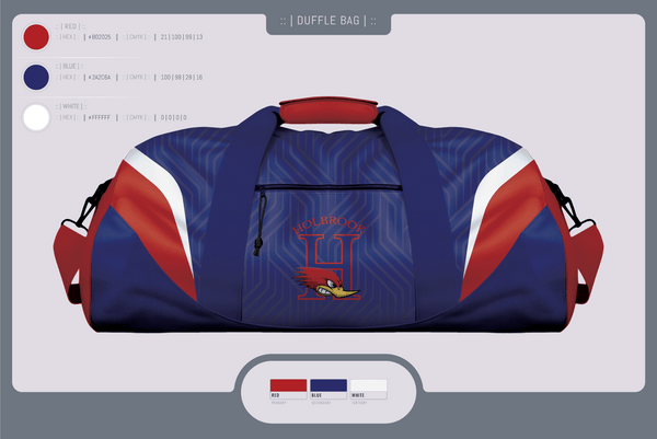Duffle Bag, Holbrook High School Wrestling, Wrestling, Teamtime, Team time, sublimation, custom sports apparel, team uniforms, spirit wear, spiritwear, sports uniforms, custom shirts, team store, custom team store, fundraiser sports, apparel fundraiser