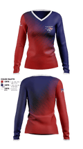 Red Land High School Cheer 22621140 Women's Long Sleeve V-neck Shirt - 1