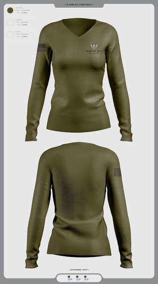 Womens Long Sleeve Vneck Shirt, Air-Mail, Baseball, Teamtime, Team time, sublimation, custom sports apparel, team uniforms, spirit wear, spiritwear, sports uniforms, custom shirts, team store, custom team store, fundraiser sports, apparel fundraiser