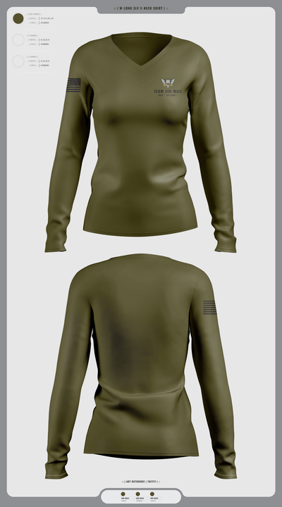 Air-Mail 6731471 Women's Long Sleeve V-neck Shirt - 1