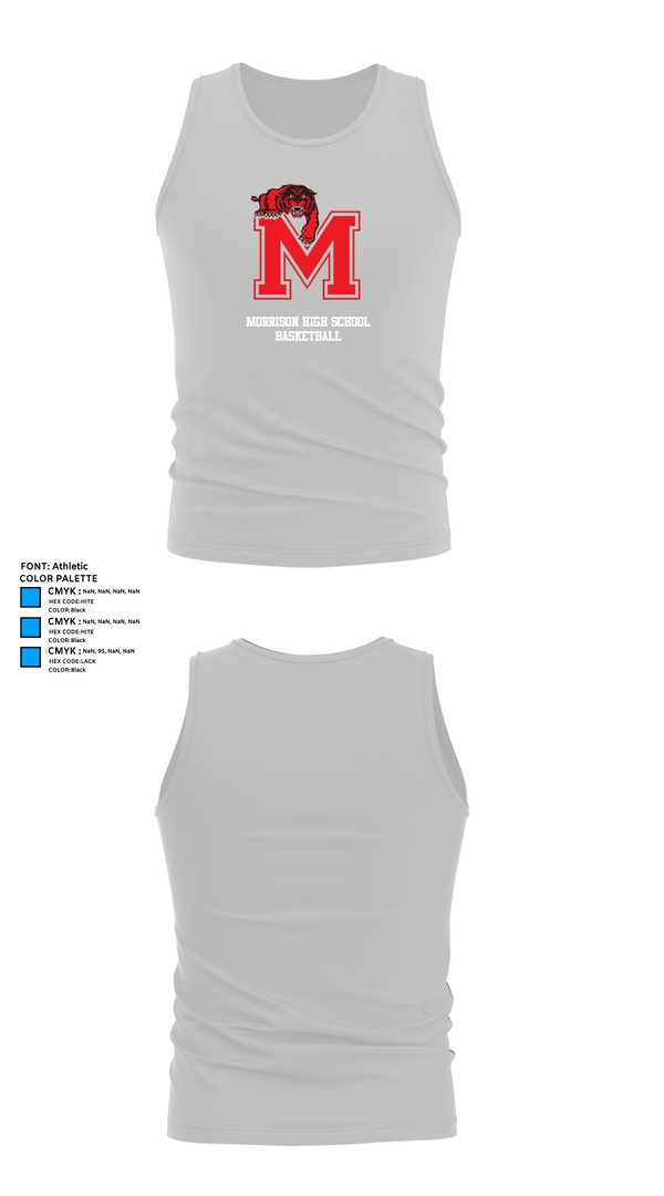Tank Top, Morrison High School Basketball, Women's Basketball, Teamtime, Team time, sublimation, custom sports apparel, team uniforms, spirit wear, spiritwear, sports uniforms, custom shirts, team store, custom team store, fundraiser sports, apparel fundraiser