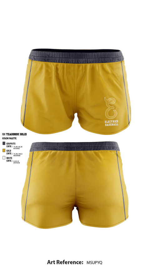 Womens Shorts, Electrics, Baseball, Teamtime, Team time, sublimation, custom sports apparel, team uniforms, spirit wear, spiritwear, sports uniforms, custom shirts, team store, custom team store, fundraiser sports, apparel fundraiser