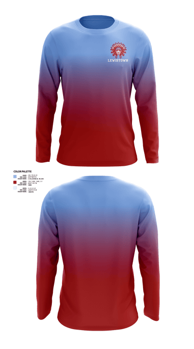 Lewistown High School Basketball 34196682 Long Sleeve Performance Shirt - 1