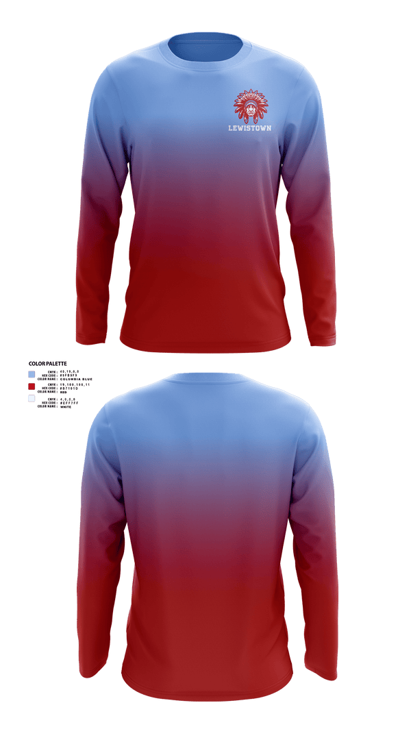 Long Sleeve Performance Shirt, Lewistown High School Basketball, Men's Basketball, Teamtime, Team time, sublimation, custom sports apparel, team uniforms, spirit wear, spiritwear, sports uniforms, custom shirts, team store, custom team store, fundraiser sports, apparel fundraiser