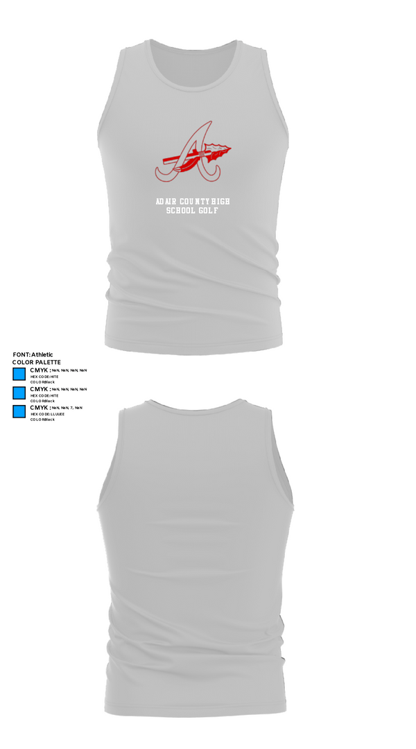 Tank Top, Adair County High School Golf, Golf, Teamtime, Team time, sublimation, custom sports apparel, team uniforms, spirit wear, spiritwear, sports uniforms, custom shirts, team store, custom team store, fundraiser sports, apparel fundraiser