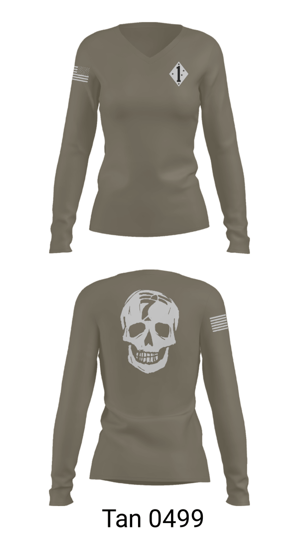 Womens Long Sleeve Vneck Shirt, 3/7 Kilo 3rd, Marines, Teamtime, Team time, sublimation, custom sports apparel, team uniforms, spirit wear, spiritwear, sports uniforms, custom shirts, team store, custom team store, fundraiser sports, apparel fundraiser