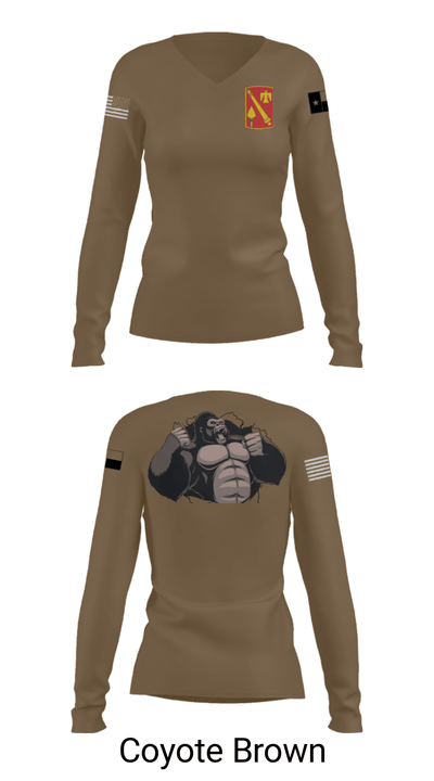 A Battery, 4-133 FAR-AMMO 67578556 Women's Long Sleeve V-neck Shirt - 19