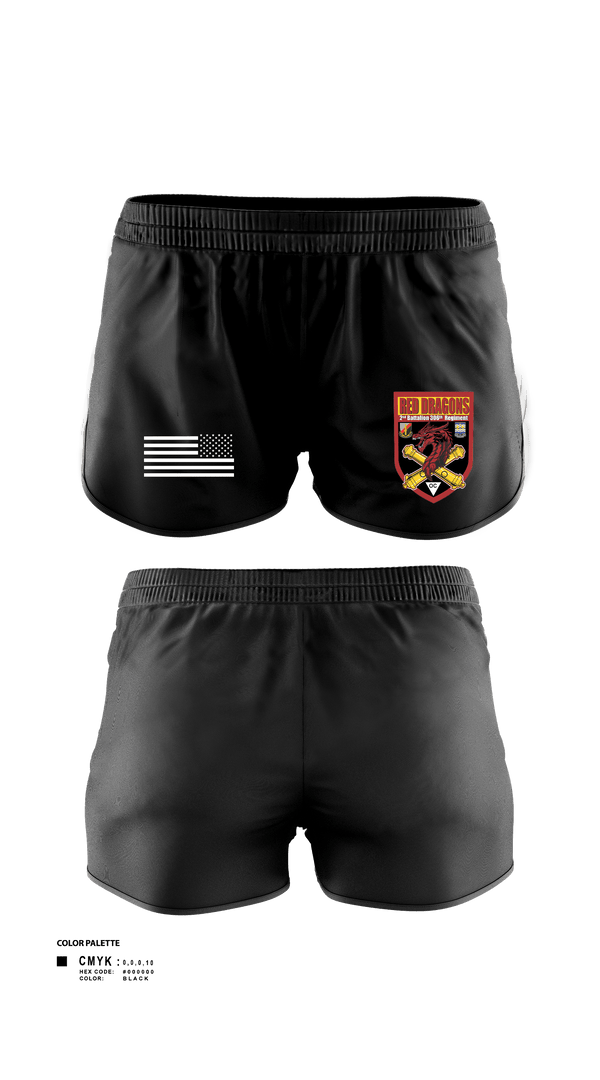 Womens Shorts, 2-306th FAR, Army, Teamtime, Team time, sublimation, custom sports apparel, team uniforms, spirit wear, spiritwear, sports uniforms, custom shirts, team store, custom team store, fundraiser sports, apparel fundraiser