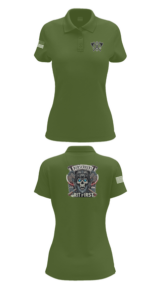 Womens Short Sleeve Performance Polo, Baker 3-509th 3rd Plt 1st squad, Army, Teamtime, Team time, sublimation, custom sports apparel, team uniforms, spirit wear, spiritwear, sports uniforms, custom shirts, team store, custom team store, fundraiser sports, apparel fundraiser