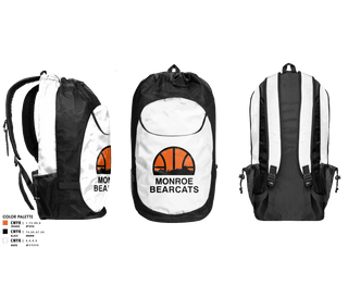 Gear Bag, Monroe High School Basketball, Women's Basketball, Teamtime, Team time, sublimation, custom sports apparel, team uniforms, spirit wear, spiritwear, sports uniforms, custom shirts, team store, custom team store, fundraiser sports, apparel fundraiser