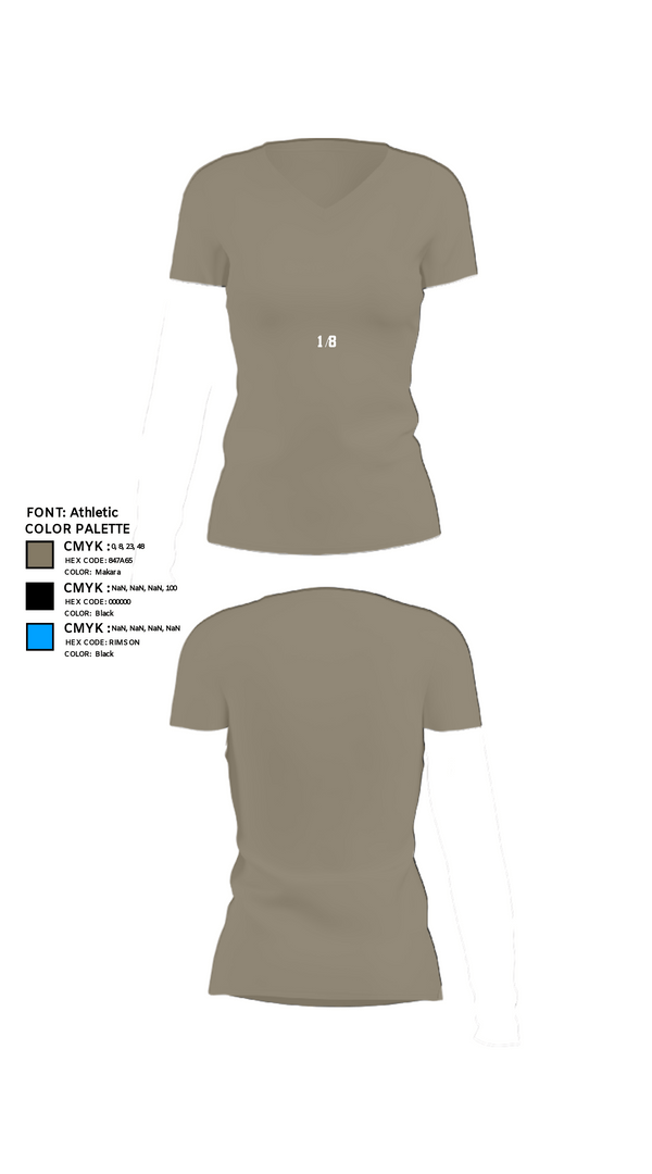 Women's Short Sleeve Vneck Shirt, 1/8, Marines, Teamtime, Team time, sublimation, custom sports apparel, team uniforms, spirit wear, spiritwear, sports uniforms, custom shirts, team store, custom team store, fundraiser sports, apparel fundraiser