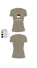 HHD 166th Regiment 4853273 Women's Short Sleeve V-neck Shirt - 64