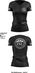 TSU 97360574 Women's Short Sleeve V-neck Shirt - 4