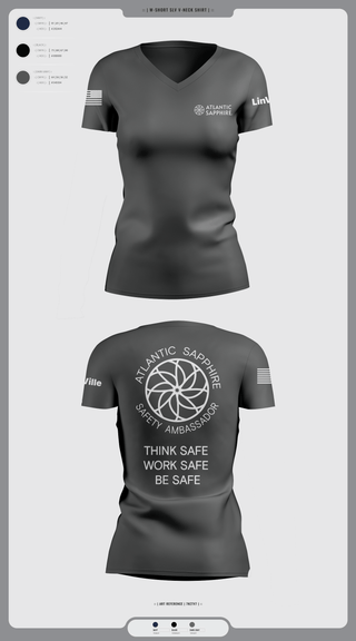 Womens Short Sleeve Vneck Shirt, LinVille, Navy, Teamtime, Team time, sublimation, custom sports apparel, team uniforms, spirit wear, spiritwear, sports uniforms, custom shirts, team store, custom team store, fundraiser sports, apparel fundraiser