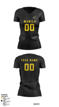 Manila Middle School Volleyball 11033273 Women's Short Sleeve V-neck Shirt - 8