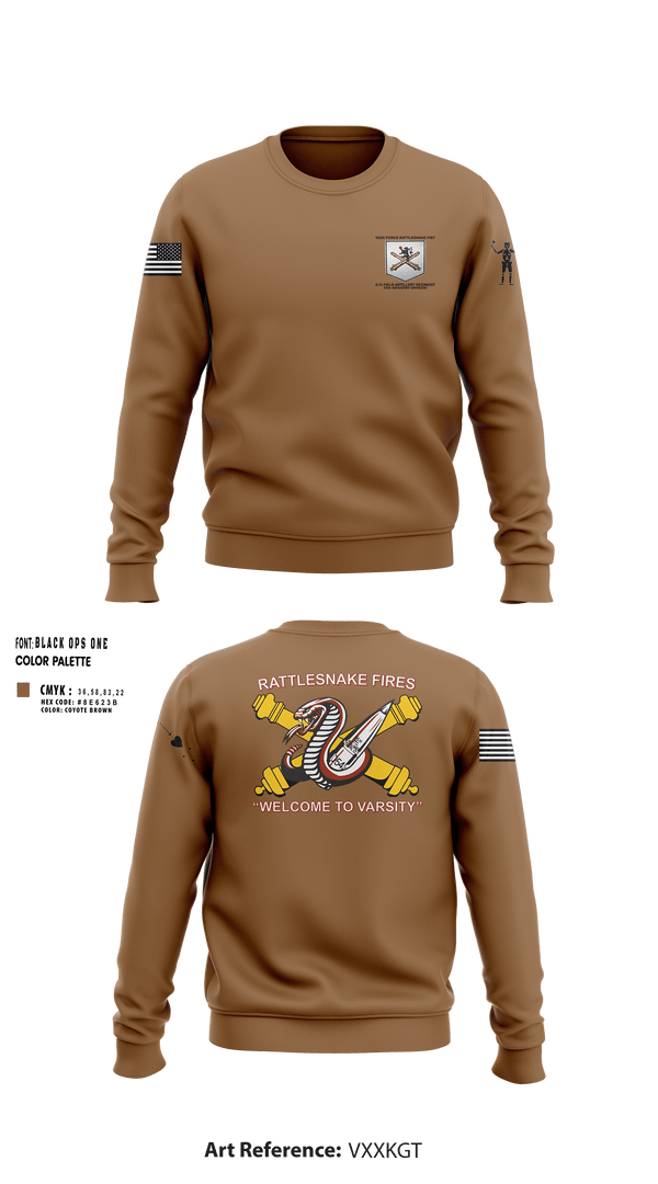 Crew Neck Sweatshirt, Task Force Rattlesnake FIST, Army, Teamtime, Team time, sublimation, custom sports apparel, team uniforms, spirit wear, spiritwear, sports uniforms, custom shirts, team store, custom team store, fundraiser sports, apparel fundraiser