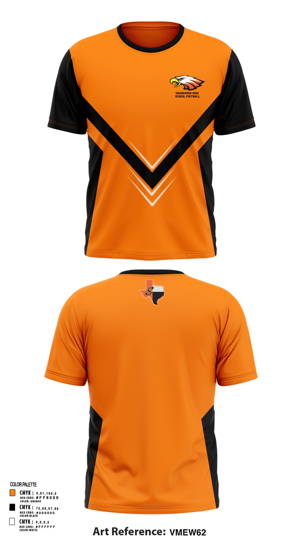 Short Sleeve Performance Shirt, Sanderson High School Football, Football, Teamtime, Team time, sublimation, custom sports apparel, team uniforms, spirit wear, spiritwear, sports uniforms, custom shirts, team store, custom team store, fundraiser sports, apparel fundraiser