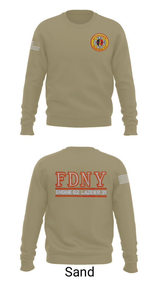 Crew Neck Sweatshirt, LA CASA GRANDE E82 and L31, Fire Department, Teamtime, Team time, sublimation, custom sports apparel, team uniforms, spirit wear, spiritwear, sports uniforms, custom shirts, team store, custom team store, fundraiser sports, apparel fundraiser
