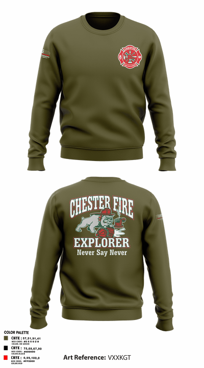 Chester fire explorers 87752590 Crew Neck Sweatshirt - 7
