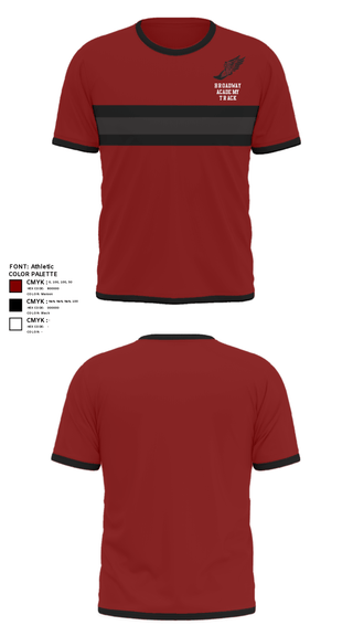Short Sleeve Performance Shirt, Broadway Academy Track, Track & Field, Teamtime, Team time, sublimation, custom sports apparel, team uniforms, spirit wear, spiritwear, sports uniforms, custom shirts, team store, custom team store, fundraiser sports, apparel fundraiser