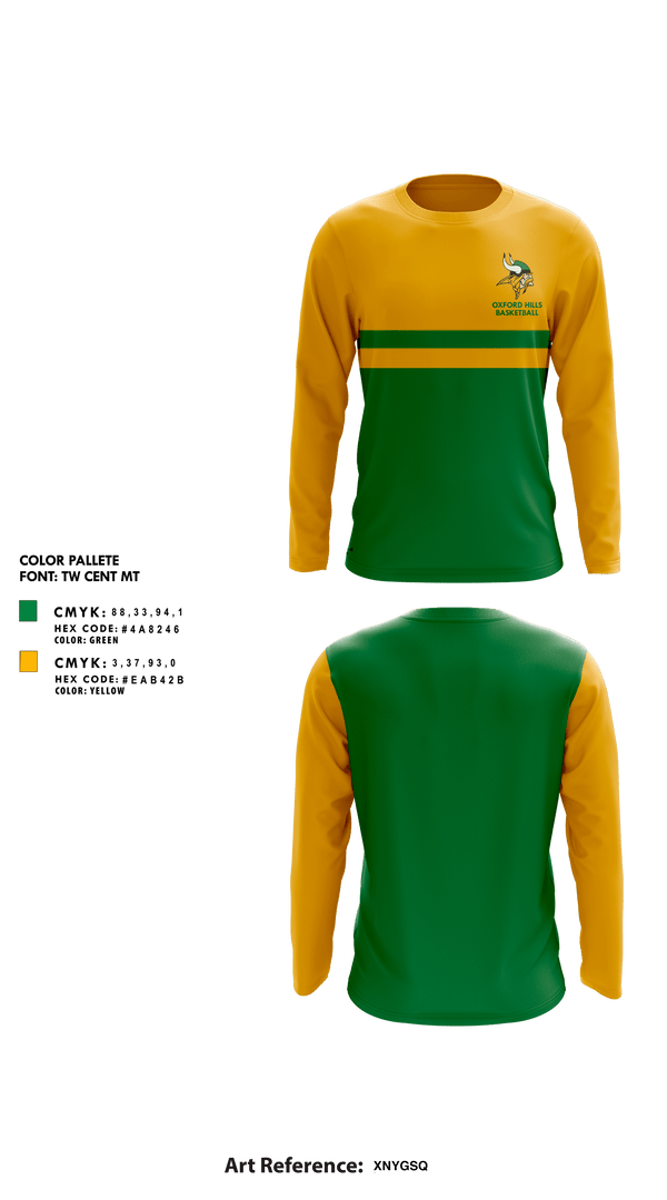 Long Sleeve Performance Shirt, Oxford Hills Comprehensive High School Basketball, Men's Basketball, Teamtime, Team time, sublimation, custom sports apparel, team uniforms, spirit wear, spiritwear, sports uniforms, custom shirts, team store, custom team store, fundraiser sports, apparel fundraiser