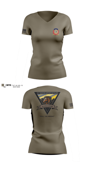 Womens Short Sleeve Vneck Shirt, 127th ASB WORKHORSE, Army, Teamtime, Team time, sublimation, custom sports apparel, team uniforms, spirit wear, spiritwear, sports uniforms, custom shirts, team store, custom team store, fundraiser sports, apparel fundraiser